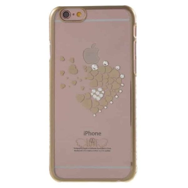 Iphone 6/6s Plus - Kavaro Swarovski Diamant Sommerfugl Hard Etui - Guldfarve