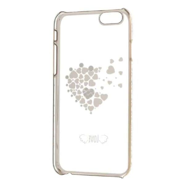 Iphone 6/6s Plus - Kavaro Swarovski Diamant Sommerfugl Hard Etui - Guldfarve