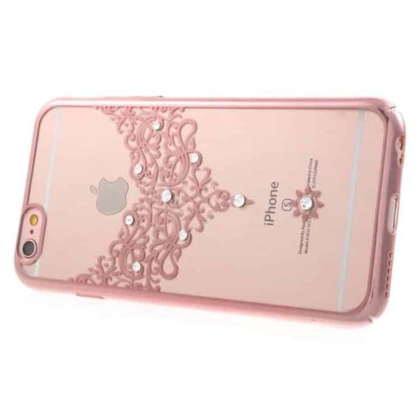 Iphone 6/6s Plus - Kavaro Swarovski Rosaguld Belagt Pc Hard Etui - Halskæde