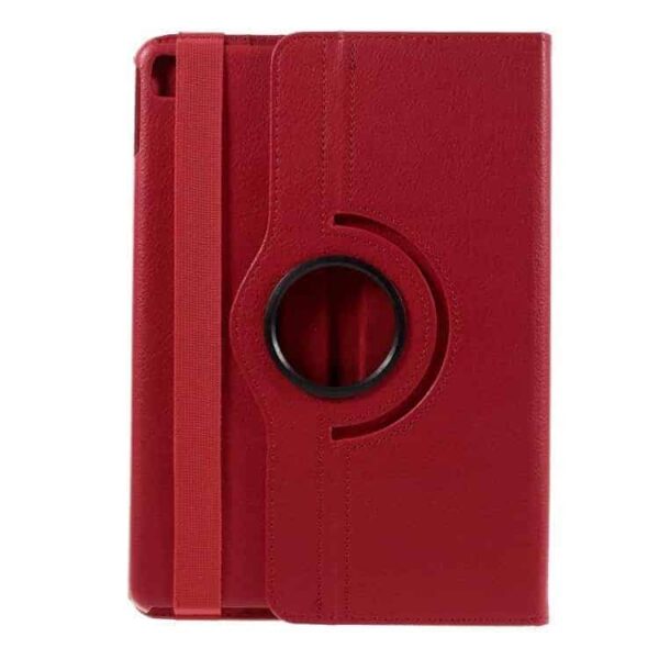 Ipad Pro 9.7 (a1673, A1674, A1675) - 360 Graders Roterbar Stand Litchi Pu Læder Cover - Rød