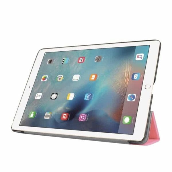 Ipad Pro 9.7 (a1673, A1674, A1675) - Tri-fold Stand Pu Læder Cover - Lyserød