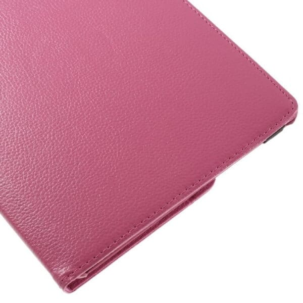 Ipad Pro 9.7 (a1673, A1674, A1675) - Litchi Tekstur Pu Læder Flip Etui Med Roterbar Stand - Rosa