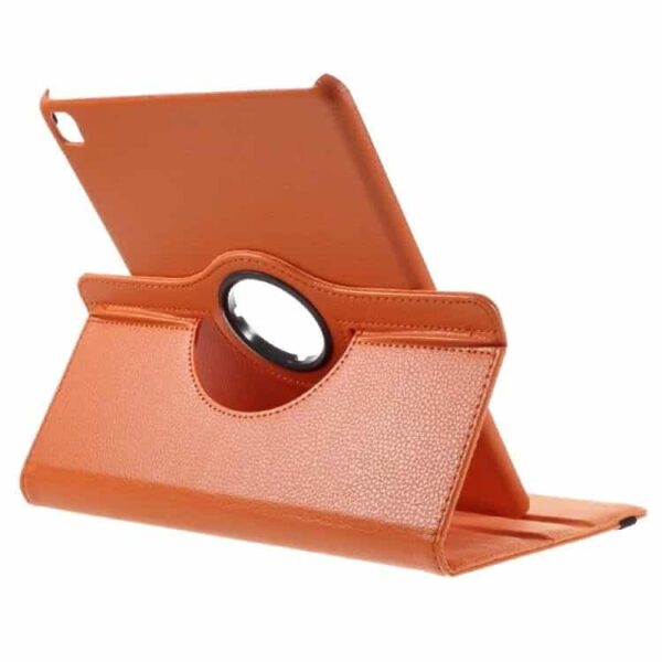 Ipad Pro 9.7 (a1673, A1674, A1675) - Litchi Tekstur Pu Læder Flip Etui Med Roterbar Stand - Orange