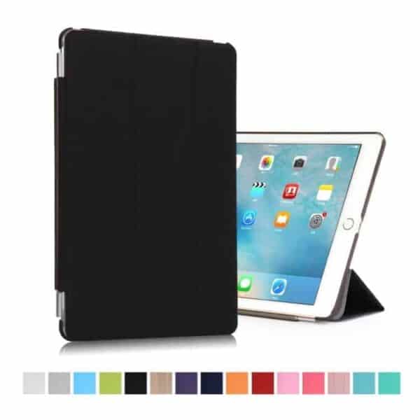 Ipad Pro 9.7 (a1673, A1674, A1675) - Tri-fold Stand Smart Pu Læder Cover + Pc Etui - Sort