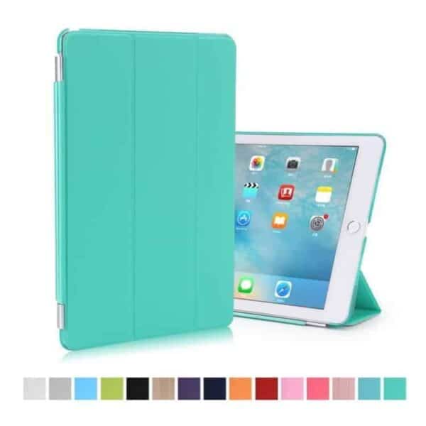 Ipad Pro 9.7 (a1673, A1674, A1675) - Tri-fold Stand Smart Pu Læder Cover + Pc Etui - Cyan