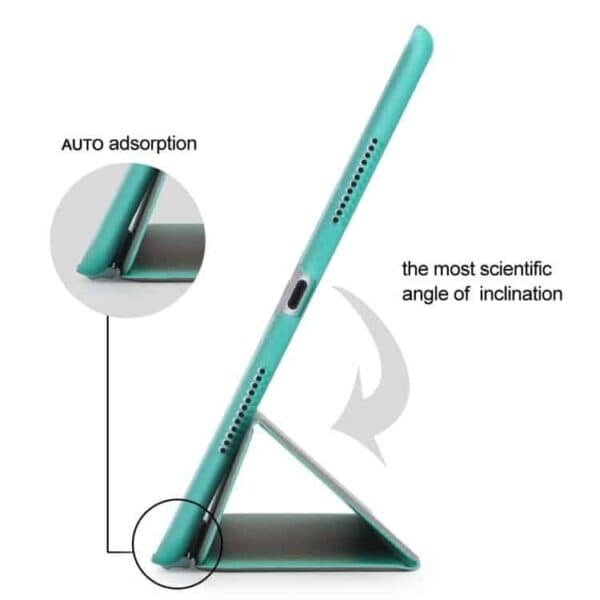 Ipad Pro 9.7 (a1673, A1674, A1675) - Tri-fold Stand Smart Pu Læder Cover + Pc Etui - Cyan