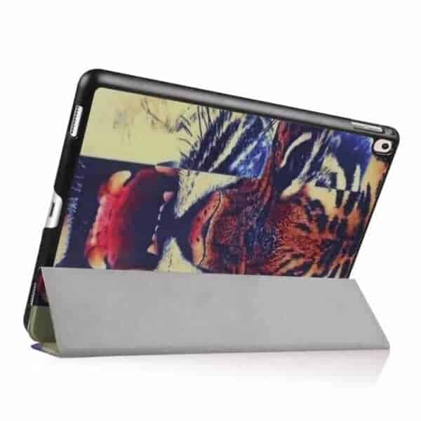 Ipad Pro 9.7 (a1673, A1674, A1675) - Tri-fold Stand Smart Pu Læder Etui - Levende Tiger