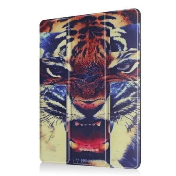 Ipad Pro 9.7 (a1673, A1674, A1675) - Tri-fold Stand Smart Pu Læder Etui - Levende Tiger