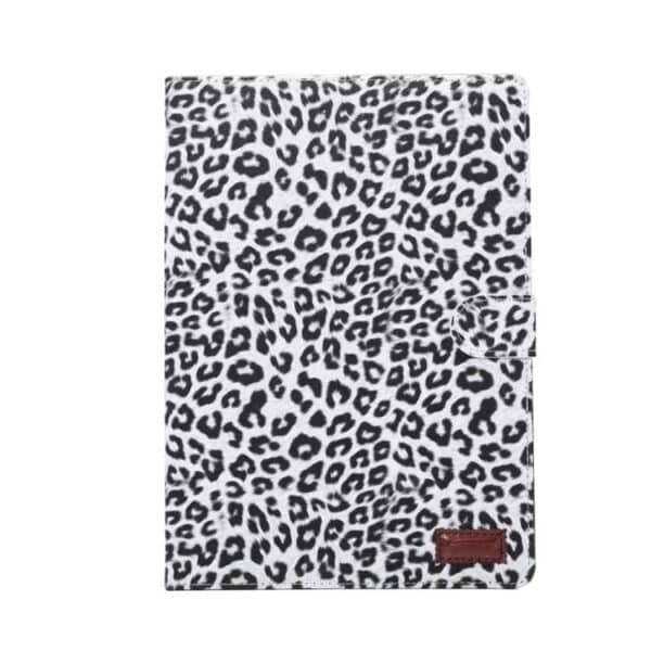 Ipad Pro 9.7 (a1673, A1674, A1675) - Leopard Skin Smart Pu Læder Etui Pung Cover - Hvid