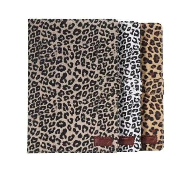 Ipad Pro 9.7 (a1673, A1674, A1675) - Leopard Skin Smart Pu Læder Etui Pung Cover - Hvid