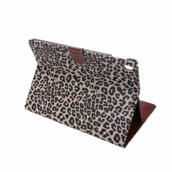 Ipad Pro 9.7 (a1673, A1674, A1675) - Leopard Skin Smart Pu Læder Etui Pung Cover - Grå