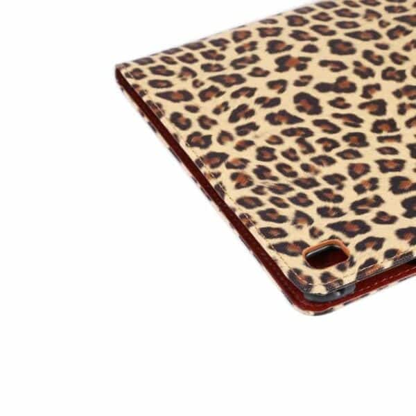 Ipad Pro 9.7 (a1673, A1674, A1675) - Leopard Skin Smart Pu Læder Etui Pung Cover - Brun