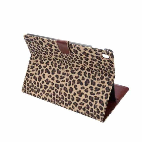 Ipad Pro 9.7 (a1673, A1674, A1675) - Leopard Skin Smart Pu Læder Etui Pung Cover - Brun