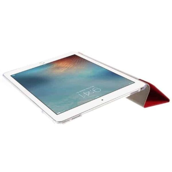 Ipad Pro 9.7 (a1673, A1674, A1675) - Silke Tekstur Tri-fold Stand Smart Pu Læder Etui - Rød