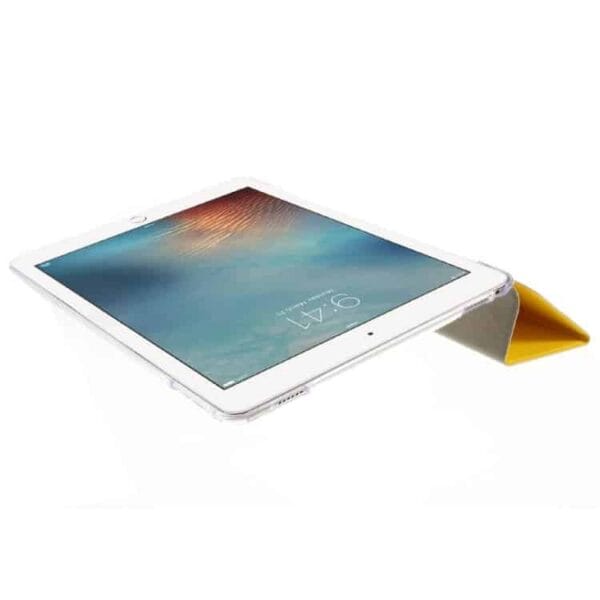 Ipad Pro 9.7 (a1673, A1674, A1675) - Silke Tekstur Tri-fold Stand Smart Pu Læder Etui - Gul