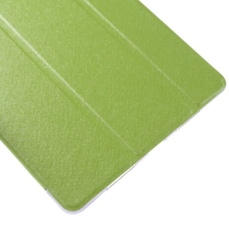 Ipad Pro 9.7 (a1673, A1674, A1675) - Silke Tekstur Tri-fold Stand Smart Pu Læder Etui - Grøn