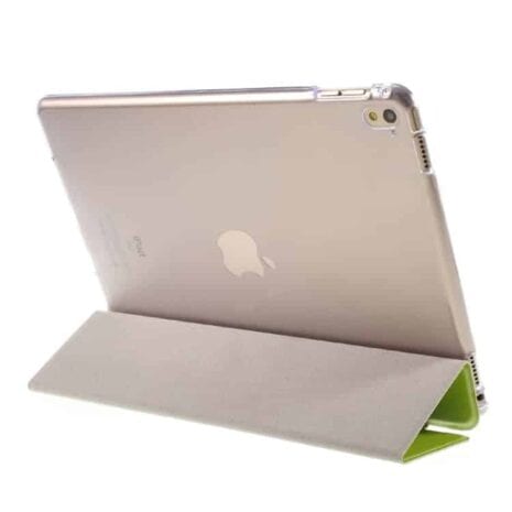 Ipad Pro 9.7 (a1673, A1674, A1675) - Silke Tekstur Tri-fold Stand Smart Pu Læder Etui - Grøn