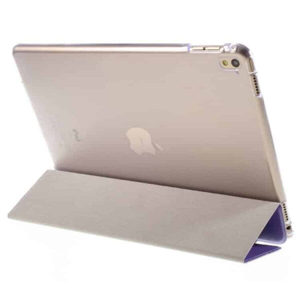 Ipad Pro 9.7 (a1673, A1674, A1675) - Silke Tekstur Tri-fold Stand Smart Pu Læder Etui - Lilla