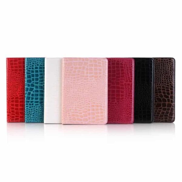 Ipad Pro 9.7 (a1673, A1674, A1675) - Krokodille Pung Stand Smart Pu Læder Etui Cover - Hvid