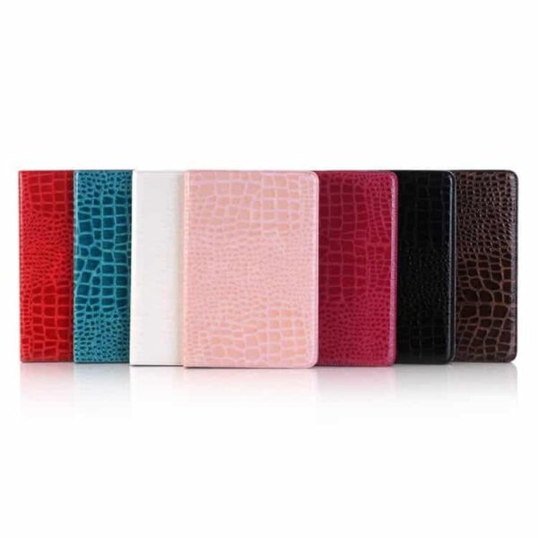 Ipad Pro 9.7 (a1673, A1674, A1675) - Krokodille Pung Stand Smart Pu Læder Etui Cover - Rosa