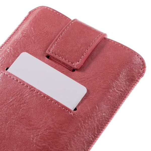 Iphone 6s Plus/ Samsung Galaxy S7 Edge - Pu Læder Cover Etui Med Kortslots - Rød