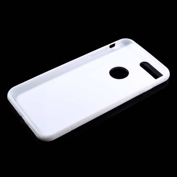 Iphone 8 Plus - Gummi Cover Med Klassisk S-line Design - Hvid