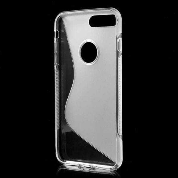 Iphone 8 Plus - Gummi Cover Med Klassisk S-line Design - Transparent