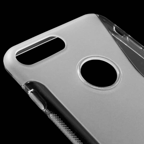 Iphone 8 Plus - Gummi Cover Med Klassisk S-line Design - Transparent