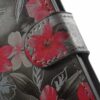 Iphone 7 - Pu Læder Pung Etui Cover Med Stand - Røde Blomster