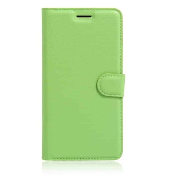 Iphone 7 - Litchi Pu Læder Cover Med Kort Slots - Green