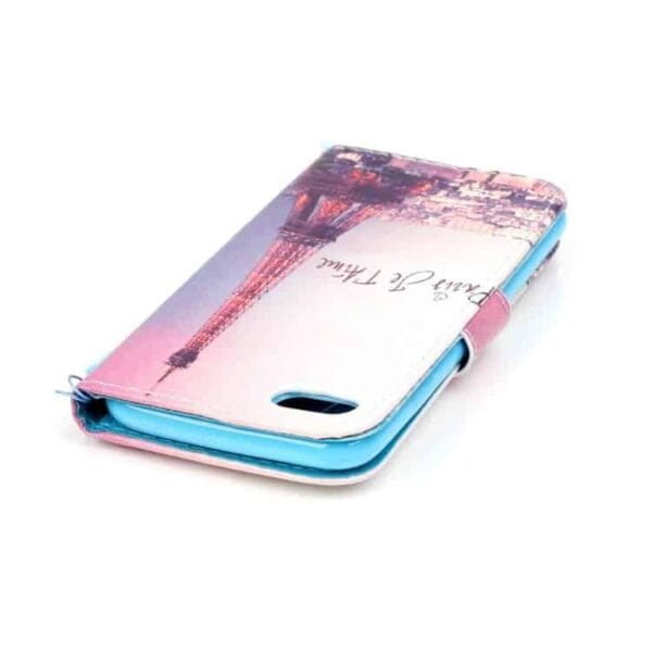 Iphone 7 - Pu Læder Cover Med Stand - Paris Eiffel Tårn