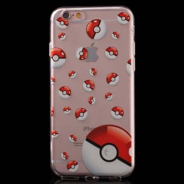 Iphone 6/6s - Klart Tpu Cover - Pokemon Pokeballs