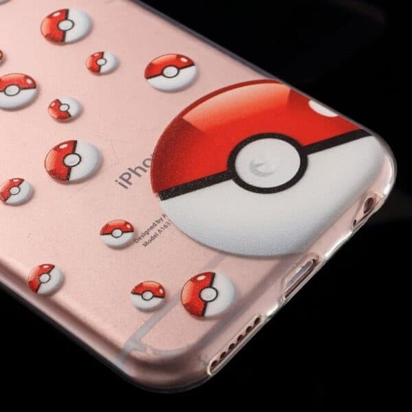 Iphone 6/6s - Klart Tpu Cover - Pokemon Pokeballs