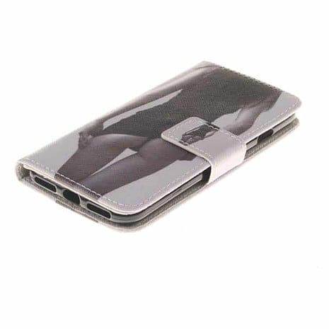 Iphone 7 - Pu Læder Cover Med Pung - Lækker Pige