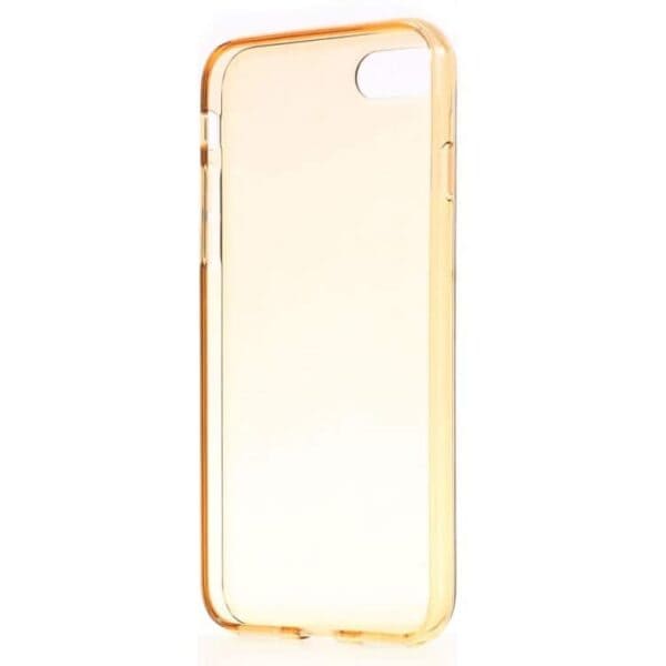 Iphone 7 - Gennemsigtig Tpu Beskyttende Etui - Gold