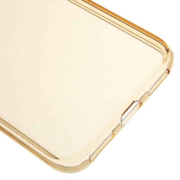 Iphone 7 - Gennemsigtig Tpu Beskyttende Etui - Gold