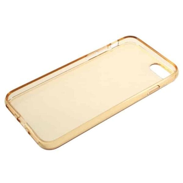 Iphone 7 - Gennemsigtig Tpu Beskyttende Etui - Gold