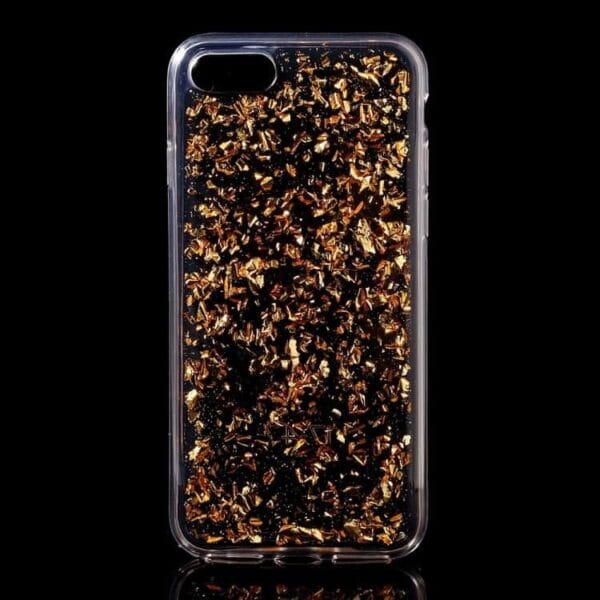 Iphone 7 - Tpu Beskyttende Glitter Etui - Guld