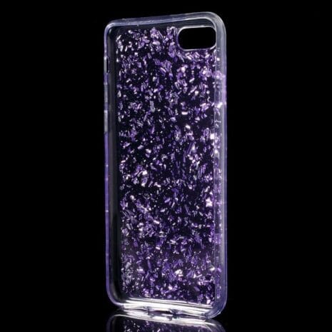 Iphone 7 - Tpu Beskyttende Glitter Etui - Lilla