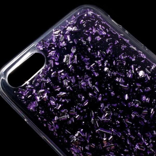 Iphone 7 - Tpu Beskyttende Glitter Etui - Lilla