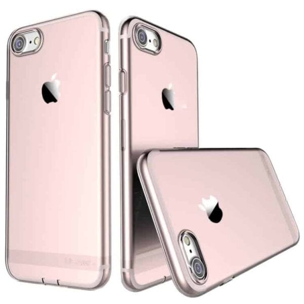 Iphone 7 - Usams Seriens Gennemsigtig Tpu Etui - Rosa Guld