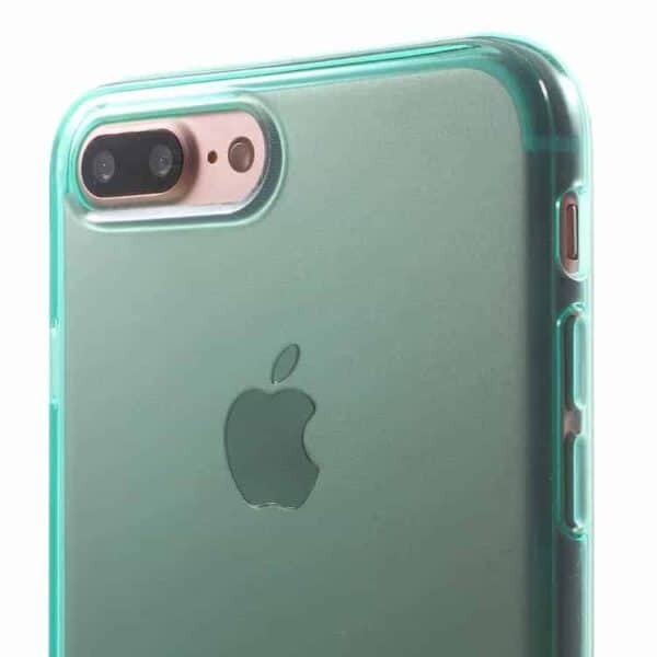 Iphone 7 Plus - Klart Blankt Gummi Tpu Cover - Lyseblå