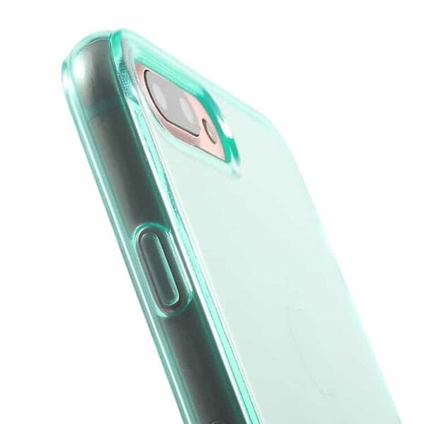 Iphone 7 Plus - Klart Blankt Gummi Tpu Cover - Lyseblå