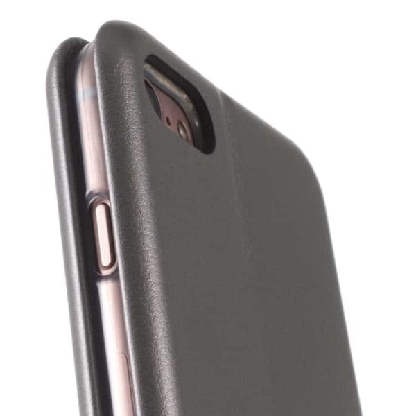 Iphone 7 - Magnetisk Pu Læder Stand Etui - Grå