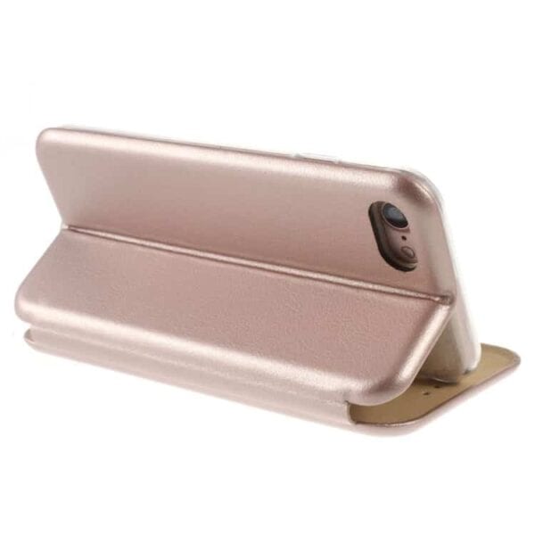 Iphone 7 - Magnetisk Pu Læder Stand Etui - Rosaguld