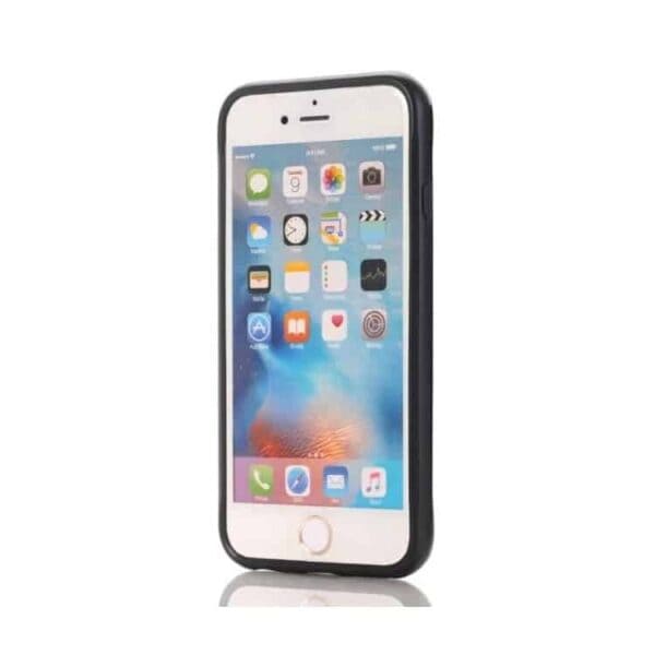 Iphone 7 - Børstet Pc + Tpu Beskyttende Hybrid Cover - Sort