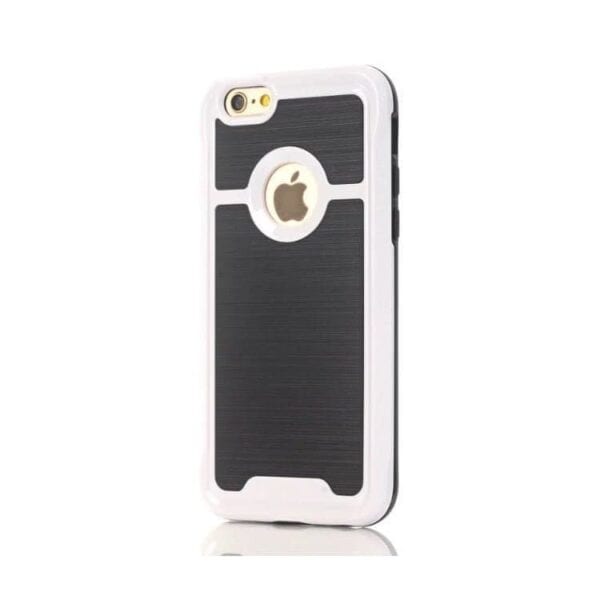 Iphone 7 - Børstet Pc + Tpu Beskyttende Hybrid Cover - Hvid