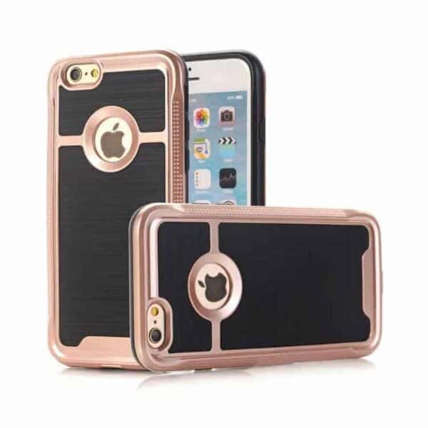 Iphone 7 - Børstet Pc + Tpu Beskyttende Hybrid Cover - Rosa Guld