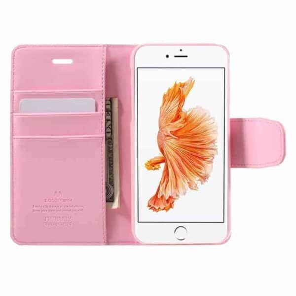 Iphone 7 - Mercury Goospery Sonata Diary Pu Læder Cover Med Kortslots - Pink