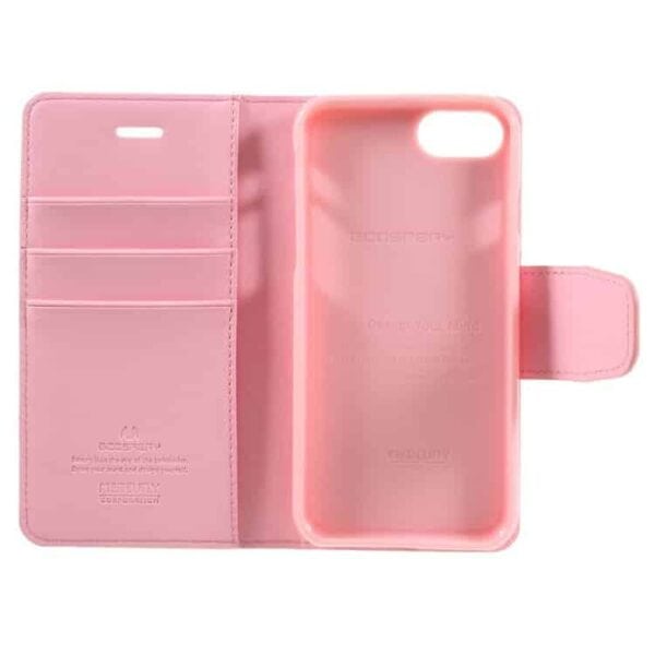 Iphone 7 - Mercury Goospery Sonata Diary Pu Læder Cover Med Kortslots - Pink